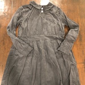 Olive Juice Kids Gray Corduroy Dress - Size 8